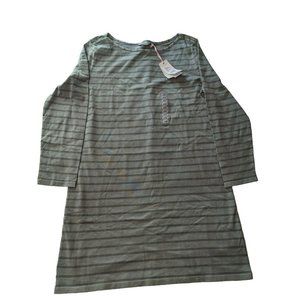 * Vineyard Vines Size Large, Green Dyed Striped Knit Dress NWT